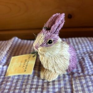 Purple and Cream Bristol Small  Bunny 🐇 Figurine